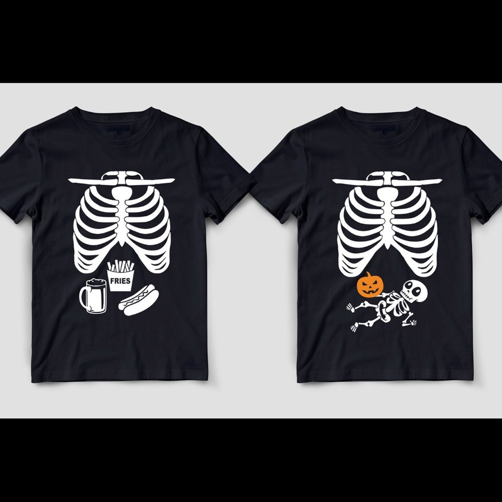 Halloween pregnancy t-shirt men’s 2XL